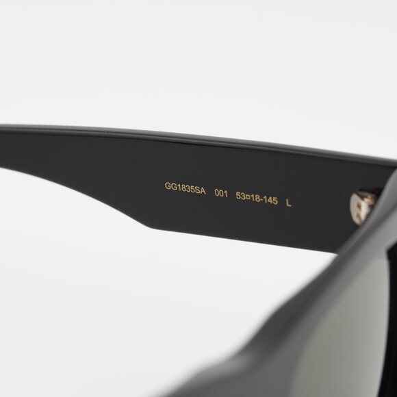 Gucci GG1835SA 001 Sunglasses Black Square Frame, Grey Lenses main image 6